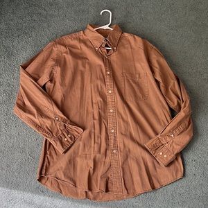 Vintage Lands End light brown button up